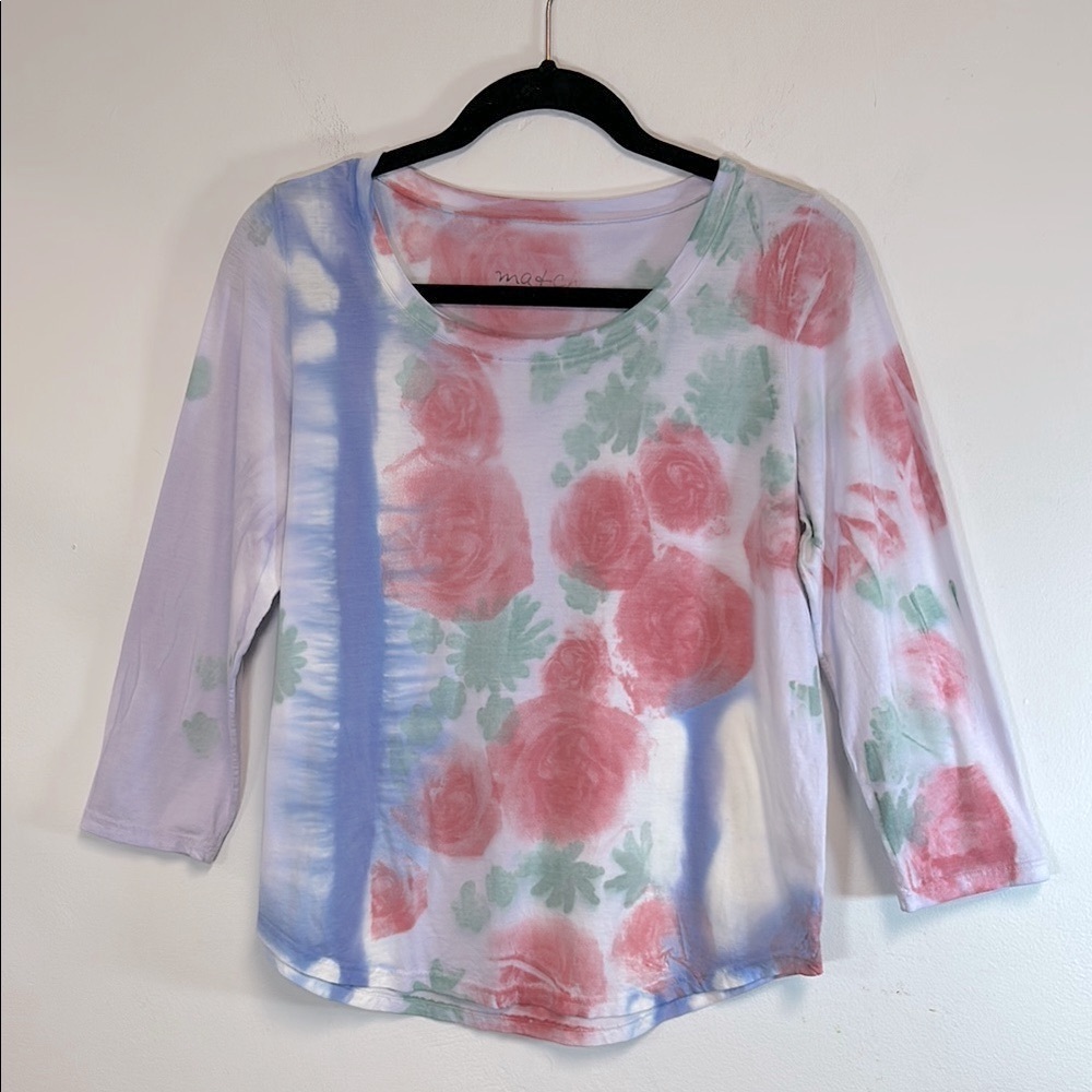 Marika Charles Phly-Dye Supima Cotton Women’s Size 1 = Small Pastel Pullover Top